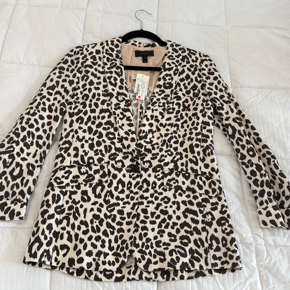 JCrew Animal Print Blazer NWT Sz 0